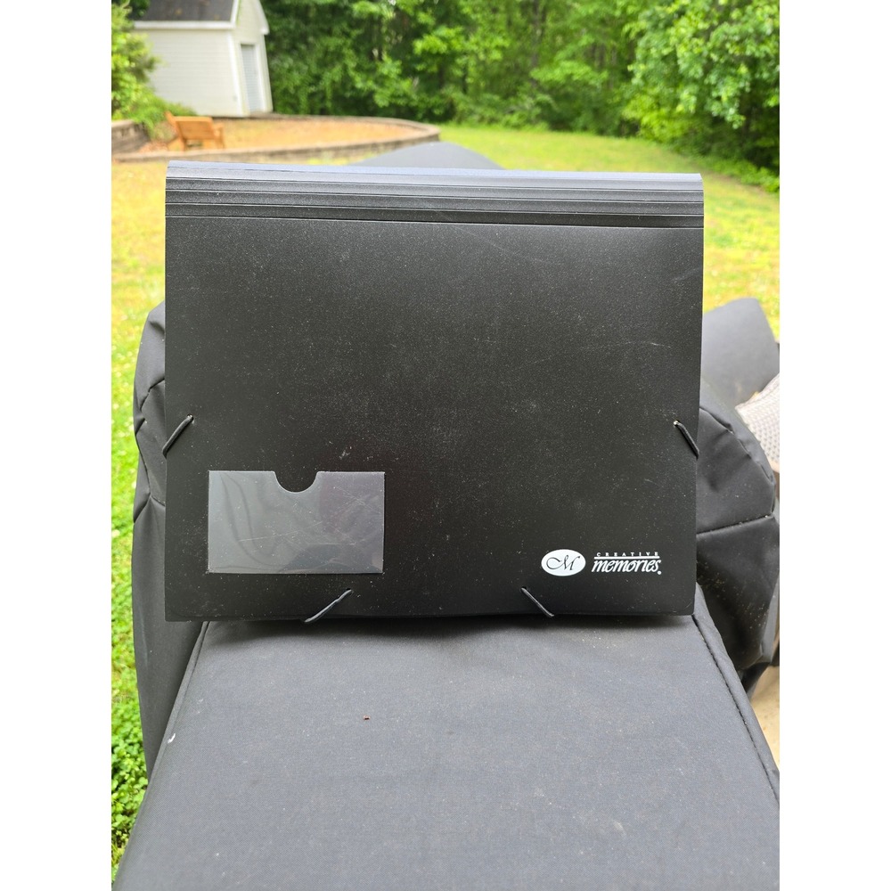 Creative Memories Black Expanding‎ File Folder 12 Pocket Accordion Organizer